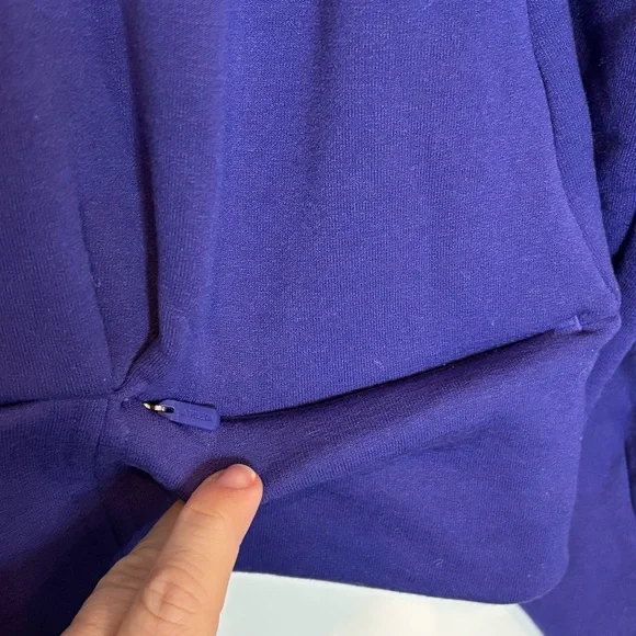 Athleta Altitude Polartec Half Zip Pullover Sweatshirt Noble Blue Purple S - Picture 10 of 13